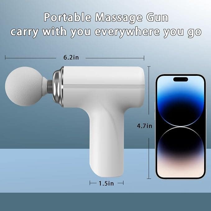 Mini Rechargeable Vibration Massage Gun Wireless Muscle Relaxation Professional Fitness Portable Electric Fascia Gun 6 speed view 2