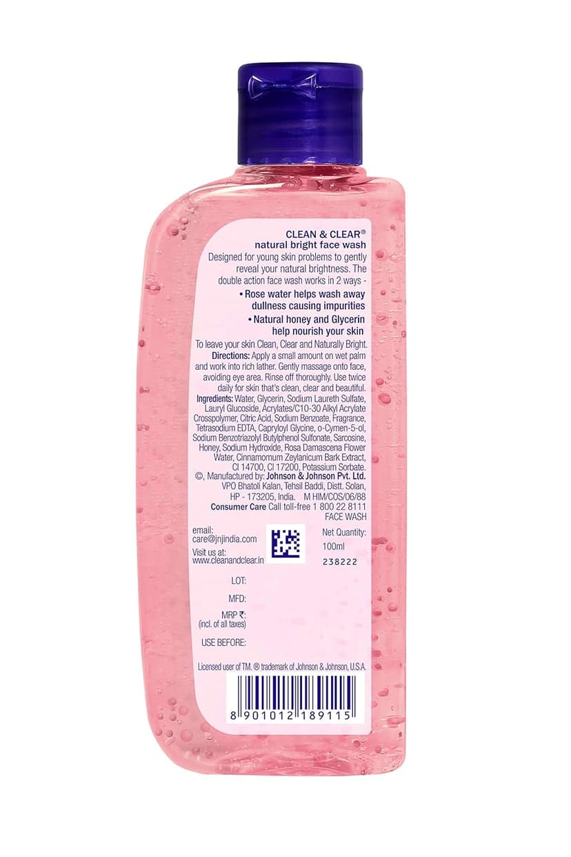 Clean & Clear Natural Bright Facewash, 100Ml view 2