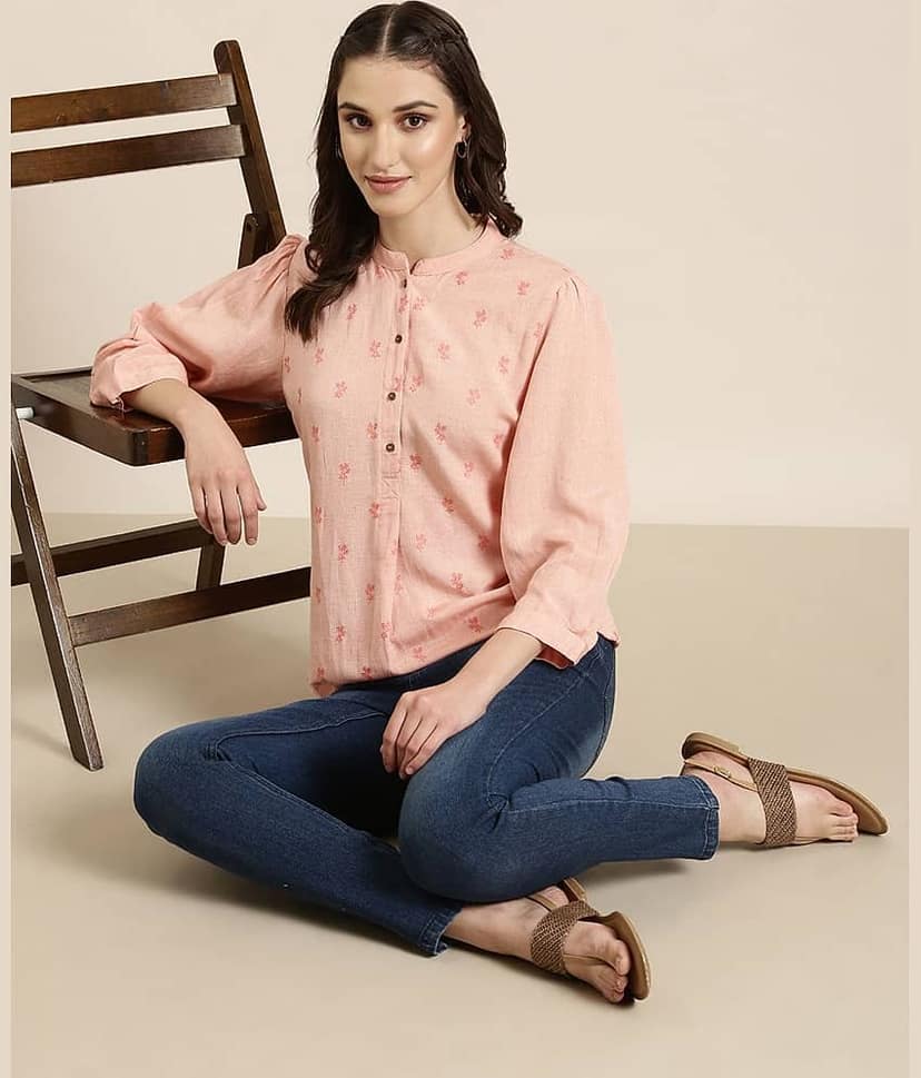 Cotton Blend Short Kurti For Women (Pack of 1) view 6