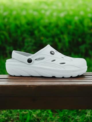 Hirolas® Men’s Cushioned Fluffy Ultra-Comfort Clogs Sliders - Light Grey HROMCL08LGRY