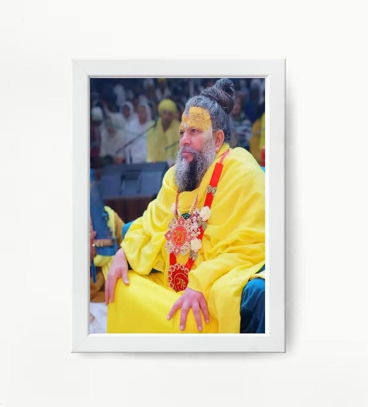 NOKKES Premanand Ji Maharaj White Religious Photo frame 5X7 Inch Photo Frame_WEW63