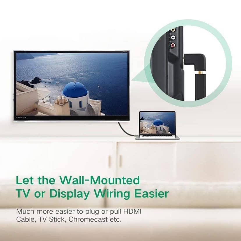 HDMI Male to Female Converter Right Angle L Shape HDMI Adapter Extender for Led LCD TV Stick,Xbox,PS3 PS4 view 5
