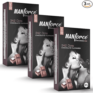 MANFORCE Wild 3 in 1s Chocolate Flavoured Condom (Set of 3 30 Sheets)