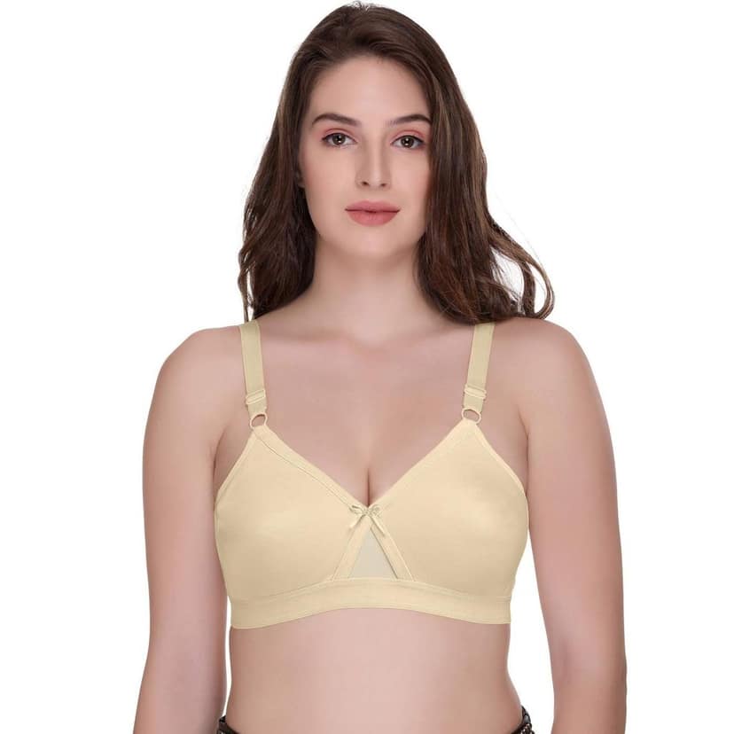 SONA Women's Super-Fit T-Shirt Bra Full Coverage Non Padded Cotton Pack of 2 view 5