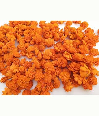Fab n Style Rose Orange Artificial Flowers - Pack of 1