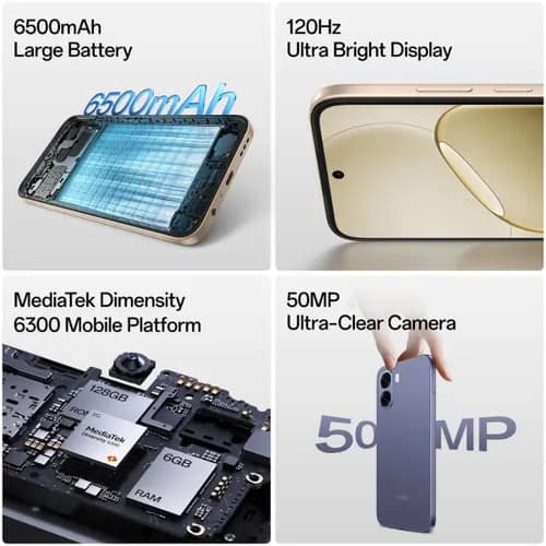 OPPO a6s 5G (Aurora Gold, 4GB RAM, 128GB Storage) view 2