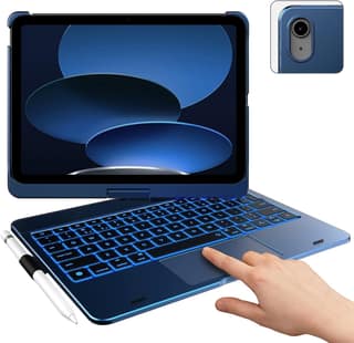 typecase Touch Keyboard for A16 (11th) & 10th Gen with Multi-Touch Trackpad, 11-Colors Backlit, 360 Rotatable Multi Viewing Angle, Pencil Holder (NOT FIT for Air 11/10.9 & Pro 11) - Midnight Blue'26 typecase Touch Keyboard for A16 (11th) & 10th Gen with