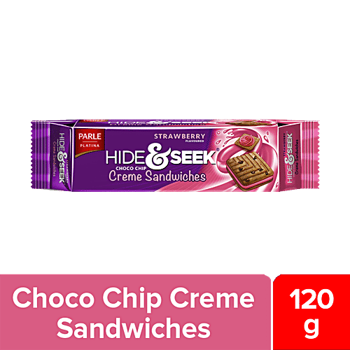 Parle Hide & Seek - Strawberry Creme, 100 g (Get 20gm Extra)