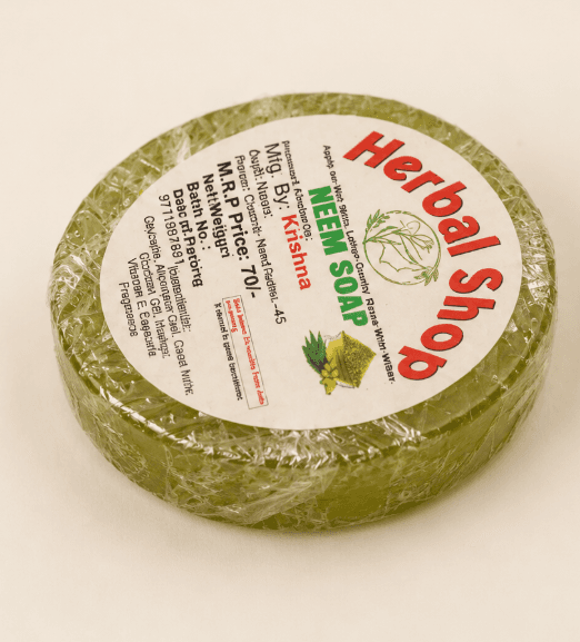 Handmade Loofah and Neem Herbal Soap for Natural Cleansing and Skin Care
