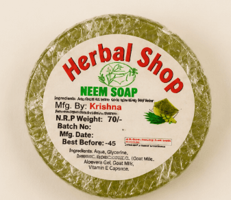 Handmade Loofah and Neem Herbal Soap for Natural Cleansing and Skin Care view 2