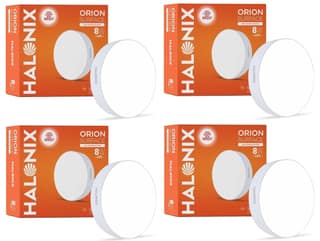 8W White Orion Round Led Rimless Surface downlighter| Led Ceiling Light for Home, Shop and Office |Pack of 4, White.