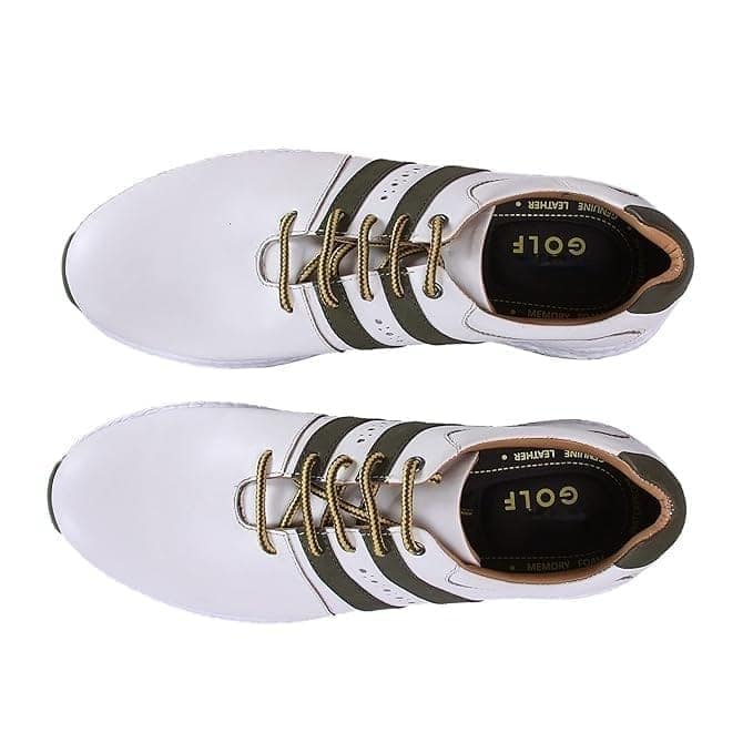 HITCARO Men's Proffessional Leather Golf Shoes | Lace-Up | Waterproof | Comfortable | Breathable view 3