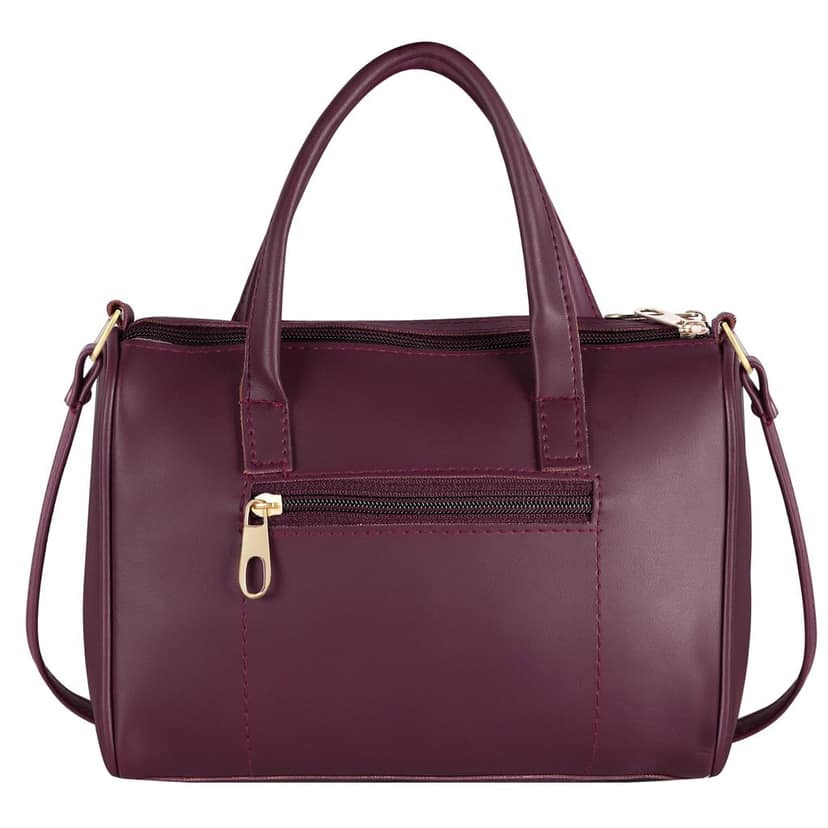 Purple Luxurious Faux Leather Handbag With Teddy Bear For Women And Girls HB18 view 3