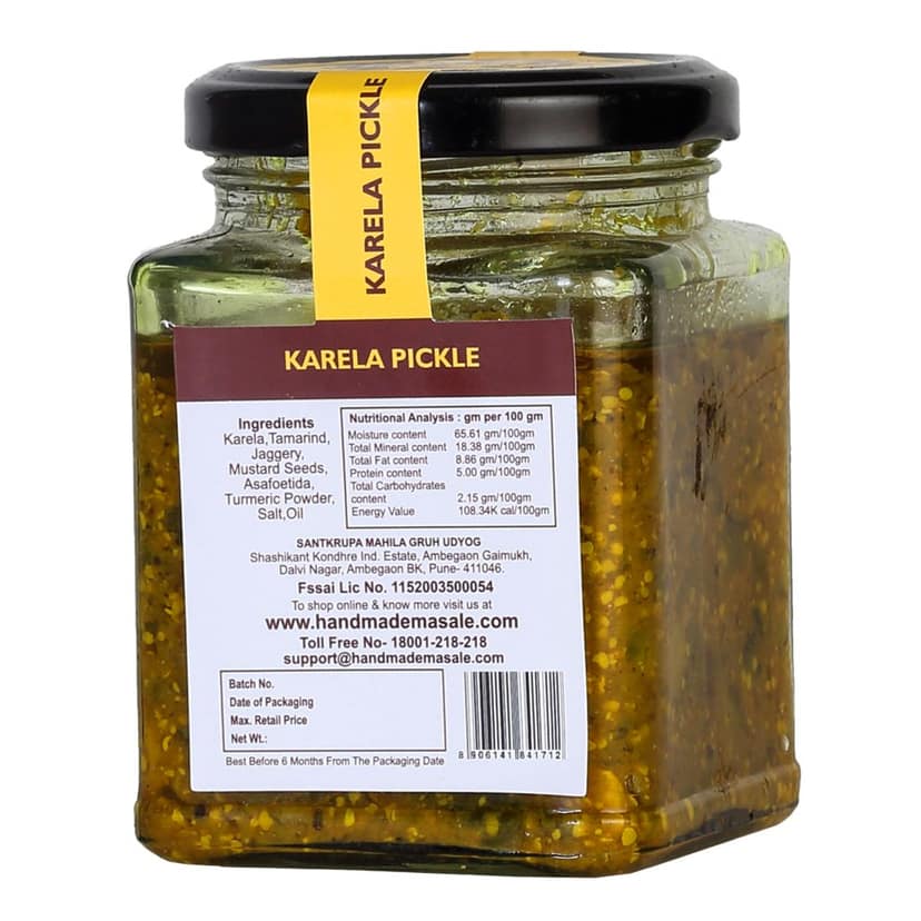 Handmade Masale Bitter melon Pickle / Karela Pickle view 4