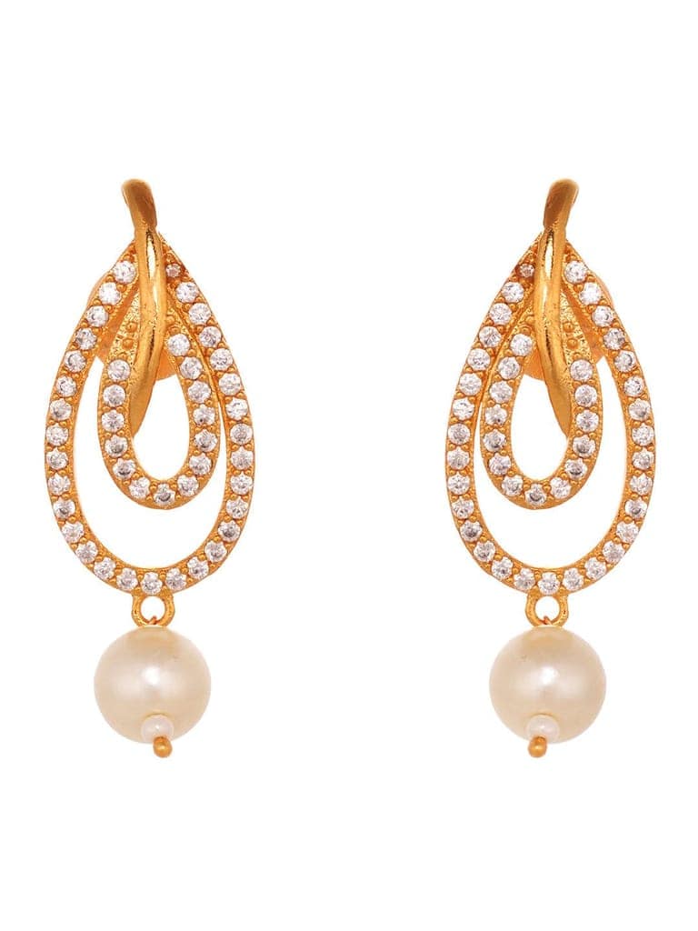 Gold Toned Pearl Studded Minimal Locket Jewellery Set view 6