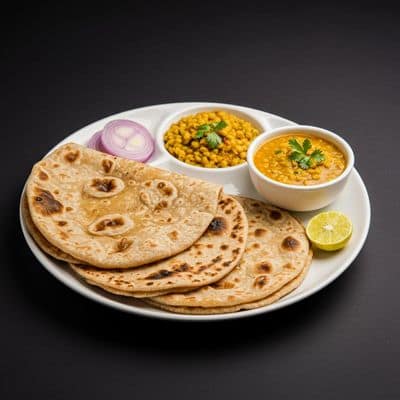 Plain Roti (4pc) + Dal Fry