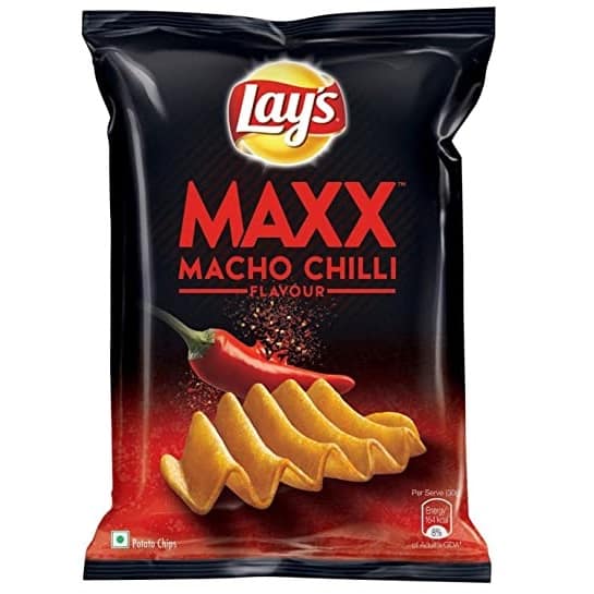 Lays Maxx Macho Chilli Flavour, Potato Chips,36G view 2