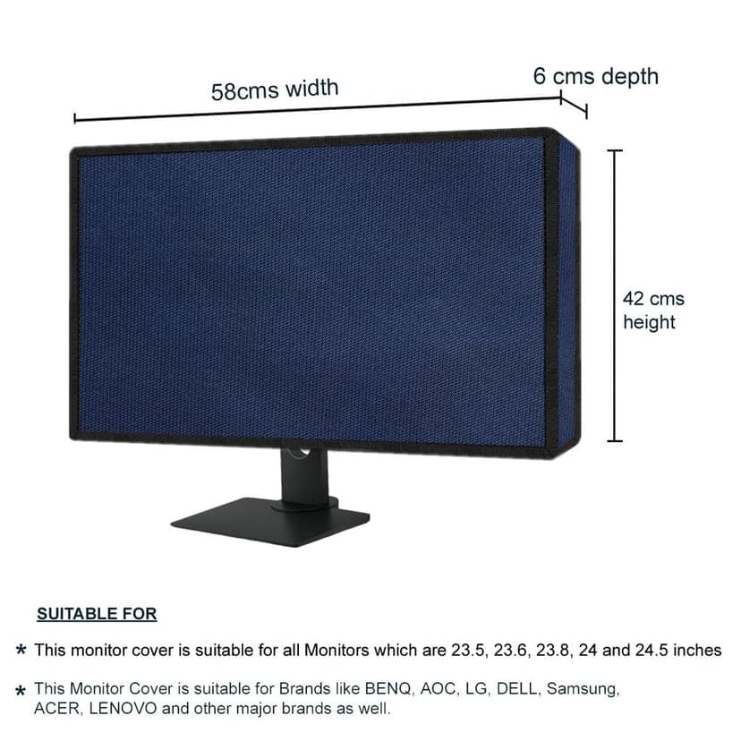 PalaP Super Premium Dust Proof Monitor Cover for MSIOPTIX 24 inches Monitor (Grey) view 3