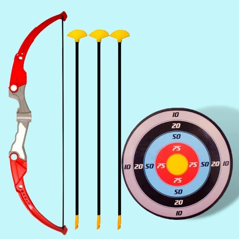 Planet Of Toys Archery Set for Kids Bow and Arrow Toys for Boys | Outdoor Sports Bow Arrow Dhanush Baan Target Game for Kids