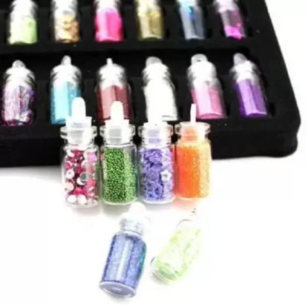 Elecsera Professional Nail Art 3D Nail Art Decoration, Diamonds, Sequins, Glitter (Multicolor) view 3