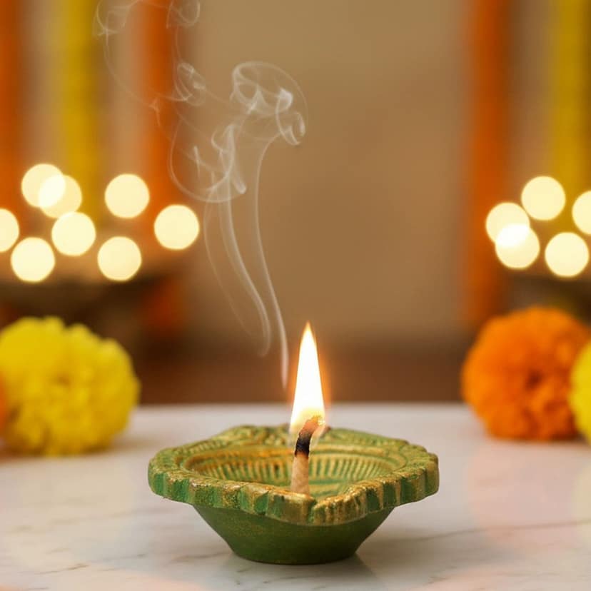 Aluminium Kamal Deepak Showpiece ? Lotus Design God Idol Lamp, Height : 0.5 Inch (ASMAS409 C)