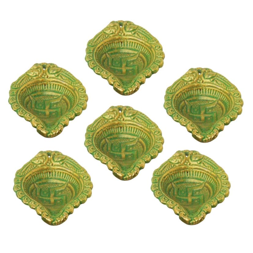 Aluminium Kamal Deepak Showpiece ? Lotus Design God Idol Lamp, Height : 0.5 Inch (ASMAS409 C) view 2