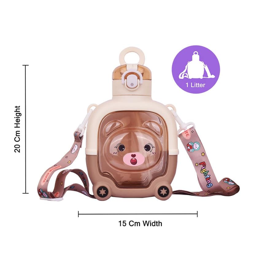 Teddy Bear Water Bottle | Kids Sipper Water Bottle | Cute Bear Water Bottle | Teddy Water Bottle | Water Bottle Teddy | Water Bottle Teddy Bear | Kids Water Bottle | Children's Water Bottle | School Kids Water Bottle | Sipper Water Bottle view 3
