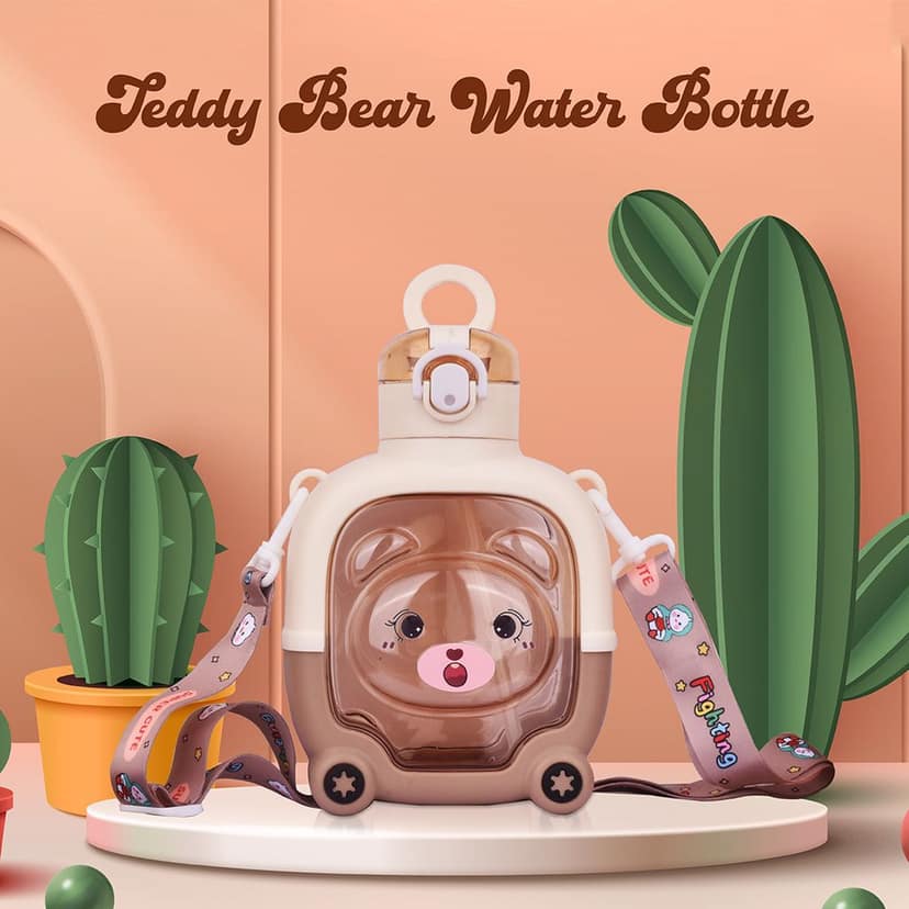 Teddy Bear Water Bottle | Kids Sipper Water Bottle | Cute Bear Water Bottle | Teddy Water Bottle | Water Bottle Teddy | Water Bottle Teddy Bear | Kids Water Bottle | Children's Water Bottle | School Kids Water Bottle | Sipper Water Bottle view 4