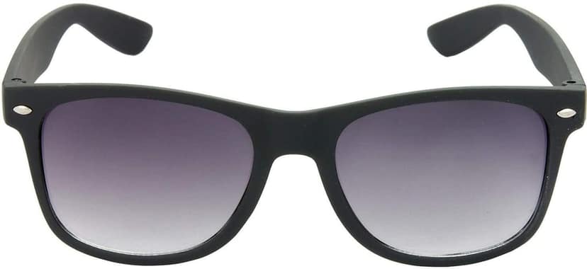 HRINKAR Men Sports Sunglasses Black Frame, Grey Lens (Medium) - Pack of 2 view 3