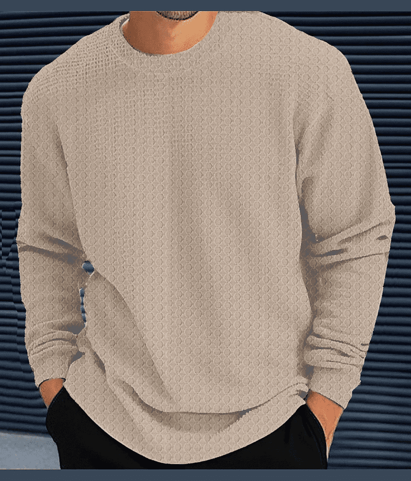 Reya Polyester Regular Fit Self Design Full Sleeves Men's Round T-Shirt - Pink ( Pack of 1 )