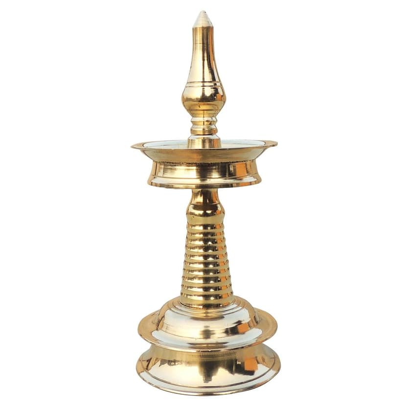 Brass Table Decor Round Kerala Fancy Deepak (FMAS716 D) view 2