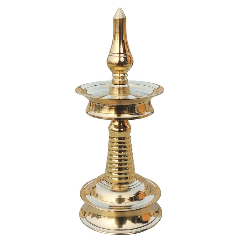 Brass Table Decor Round Kerala Fancy Deepak (FMAS716 D) view 3