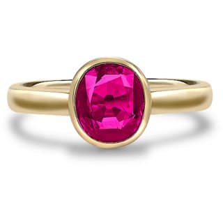 CEYLONMINE Ruby (chunni) gold plated ring unheated & untreated gemstone Ruby/ manik ring for unisex
