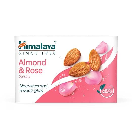 Himalaya Almond & Rose Soap, Moisturizes & Cools Skin, 75 g