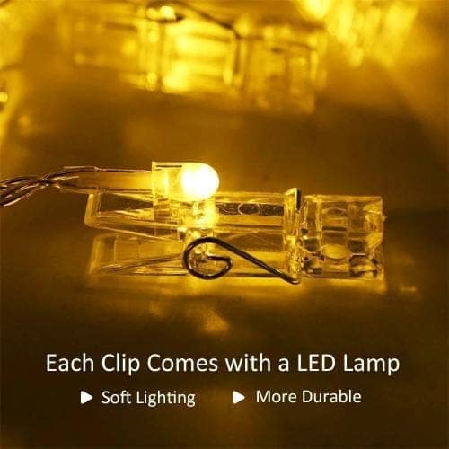Fairy Warm White Clip Lights for Photos (10 Pcs Clip) view 6