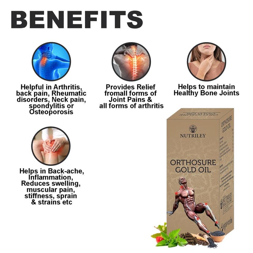 Nutriley Orthosure Gold Oil - Joint Pain / Arthritis Oil (30ML) view 3