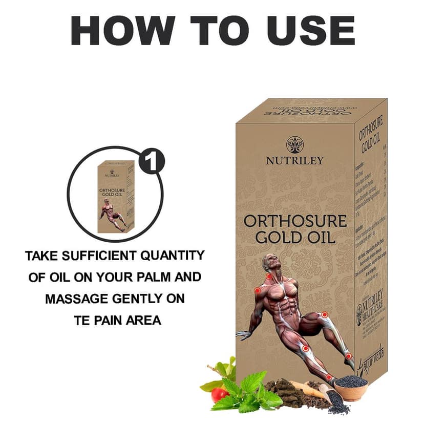 Nutriley Orthosure Gold Oil - Joint Pain / Arthritis Oil (30ML) view 4
