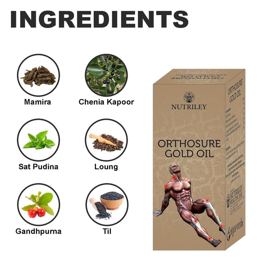 Nutriley Orthosure Gold Oil - Joint Pain / Arthritis Oil (30ML) view 5