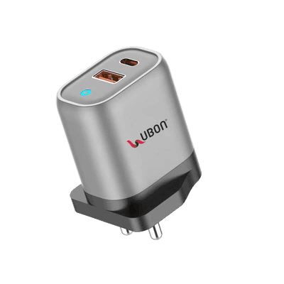 UBON CH-920 65W PD 3.0 Fast Charger with 1 USB and 1 Type C Port Braided Type C Cable, Supports All Charging Protocols view 2