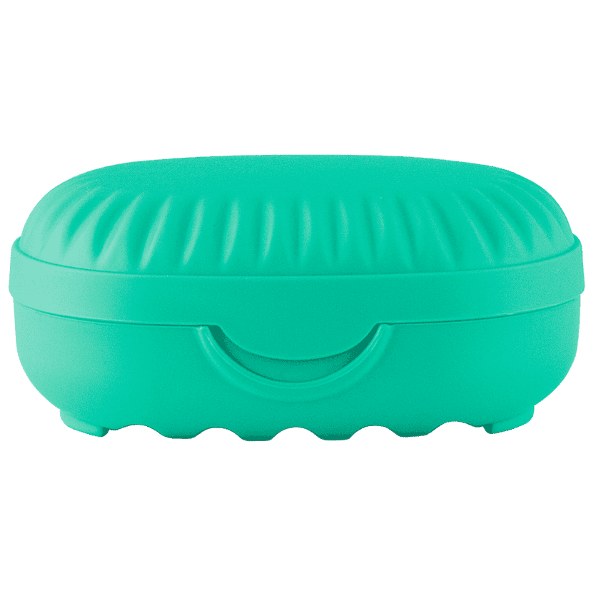 Polyset Oyster Soap Case - Durable & Self Draining, Green, 1 pc