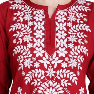 Lucknowi Rayon Cotton Kurta view 2