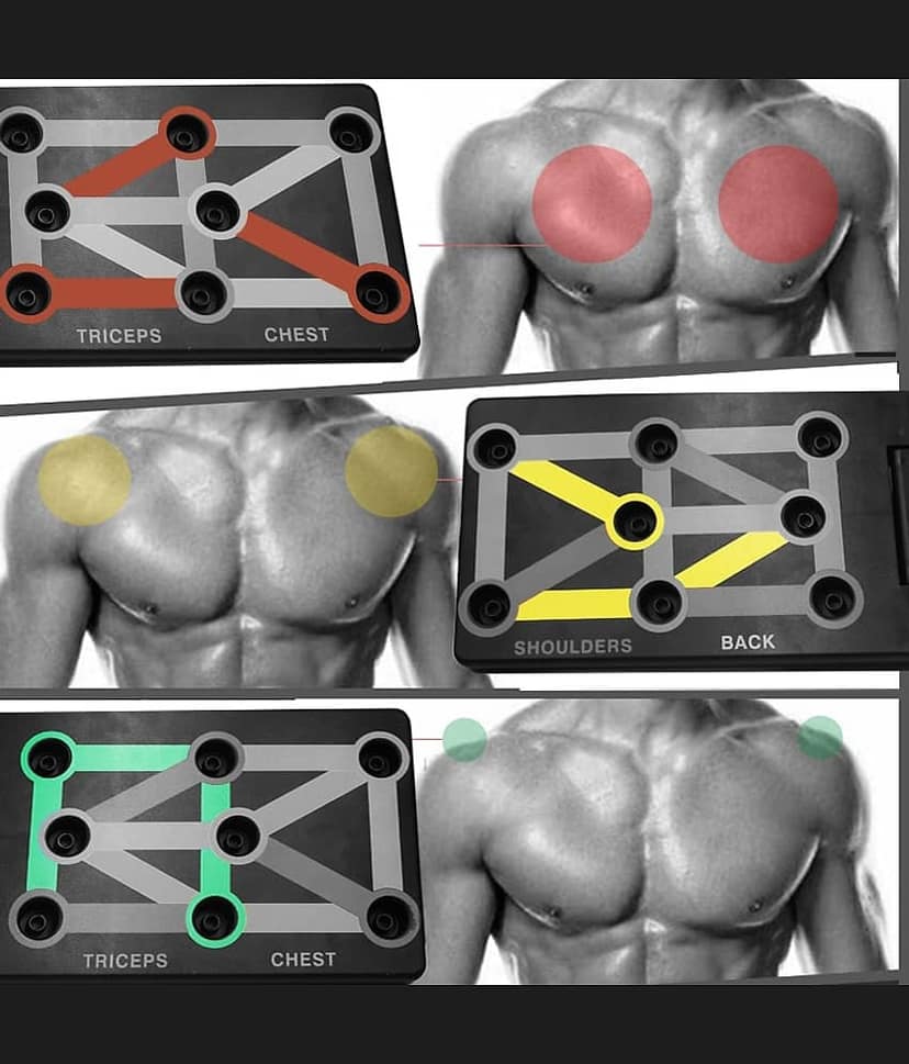14 in 1 Push Up Bars Stand Board with Strong Grip Handle for Chest Press | Gym & Home Exercise | Strength Training, Dips/Push Up Stand for Men & Women view 2