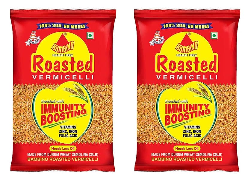 Bambino Vegetarian Vermicelli | Roasted Sewaiyan | 900 gm each | Pack of 2 | 1800 gm Pack