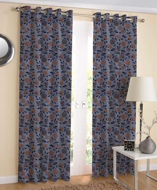 AIRWILL Multicolor Printed Pattern Cotton Door Curtains 4x7ft Pack of 2 Pieces