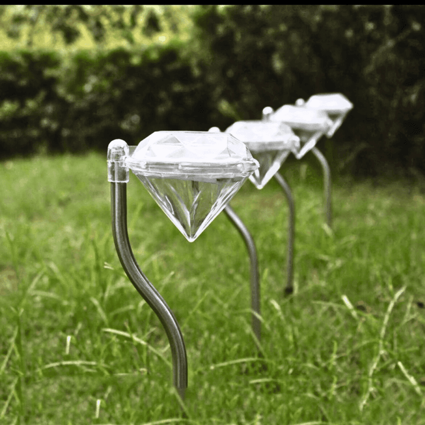 SAHAPECT Solar LED Light, 1 LED Garden Warm White Diamond Light Lamp- Pack of 4 view 4