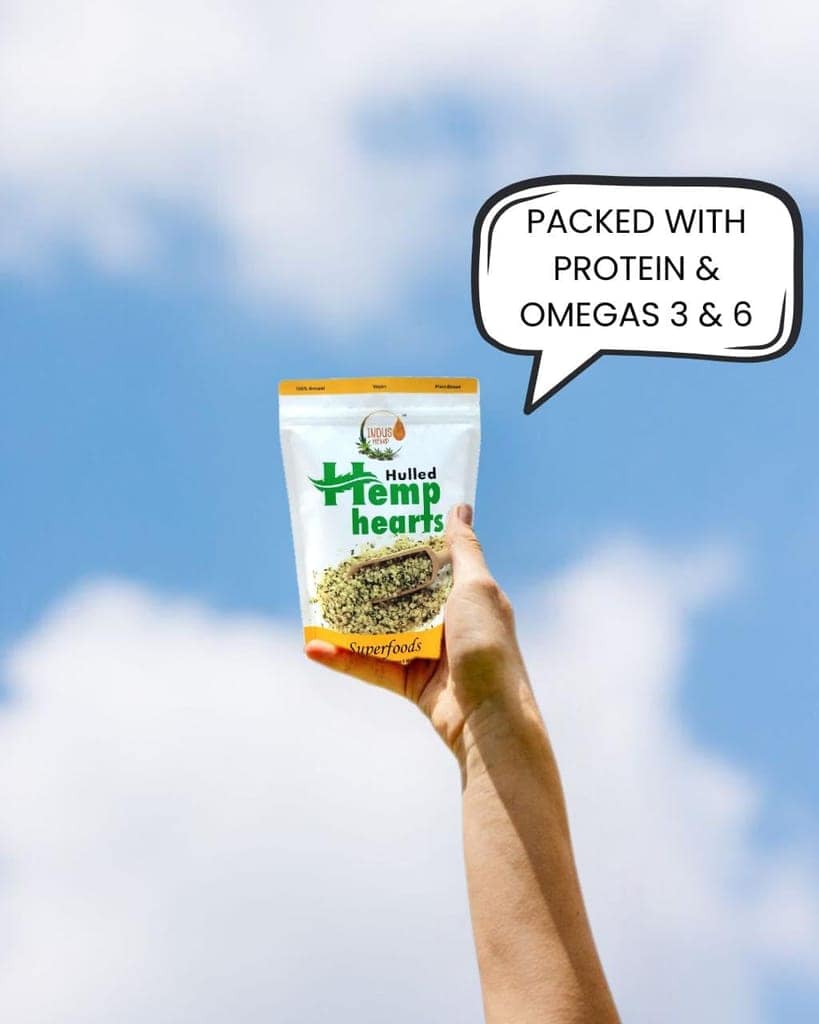INDUS HEMP - Hemp Hearts/Hulled Hemp Seeds| 10g Protein | 12g Omegas 3 6 9 Per Serving | 20 Amino Acids | 100% Vegan and Organic view 7