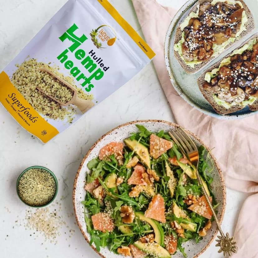 INDUS HEMP - Hemp Hearts/Hulled Hemp Seeds| 10g Protein | 12g Omegas 3 6 9 Per Serving | 20 Amino Acids | 100% Vegan and Organic view 9