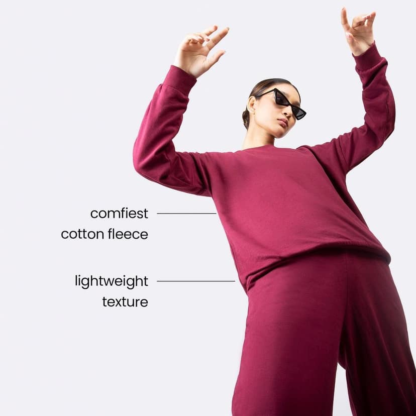 Get Cosy Sweatshirt - Burgundy Maroon view 2