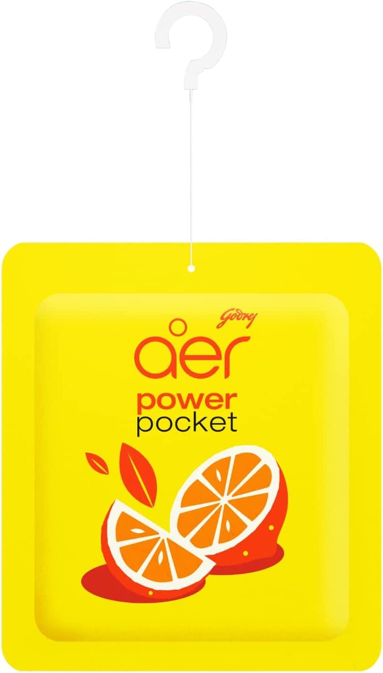 Godrej Aer Power Pocket Tangy Delight (10g) Air Freshener - Bathroom and Toilet Lasts 30 days