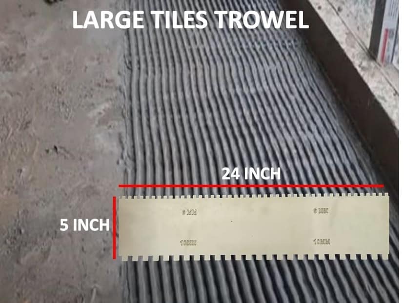 MD Style Notch Metal Trowel For Fixing Tiles, Granite, Marble (6MM & 10MM) view 3